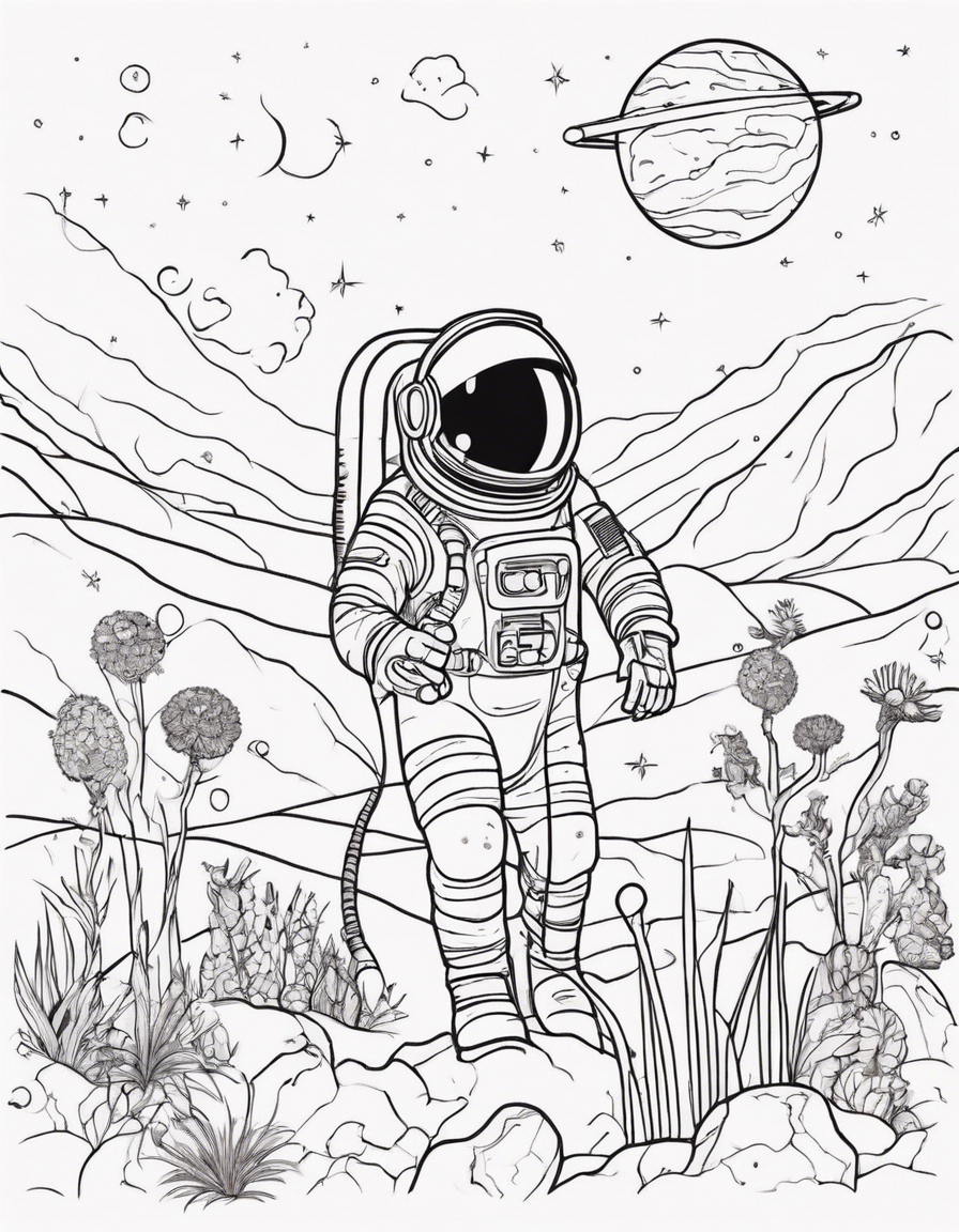 astronaut coloring pages