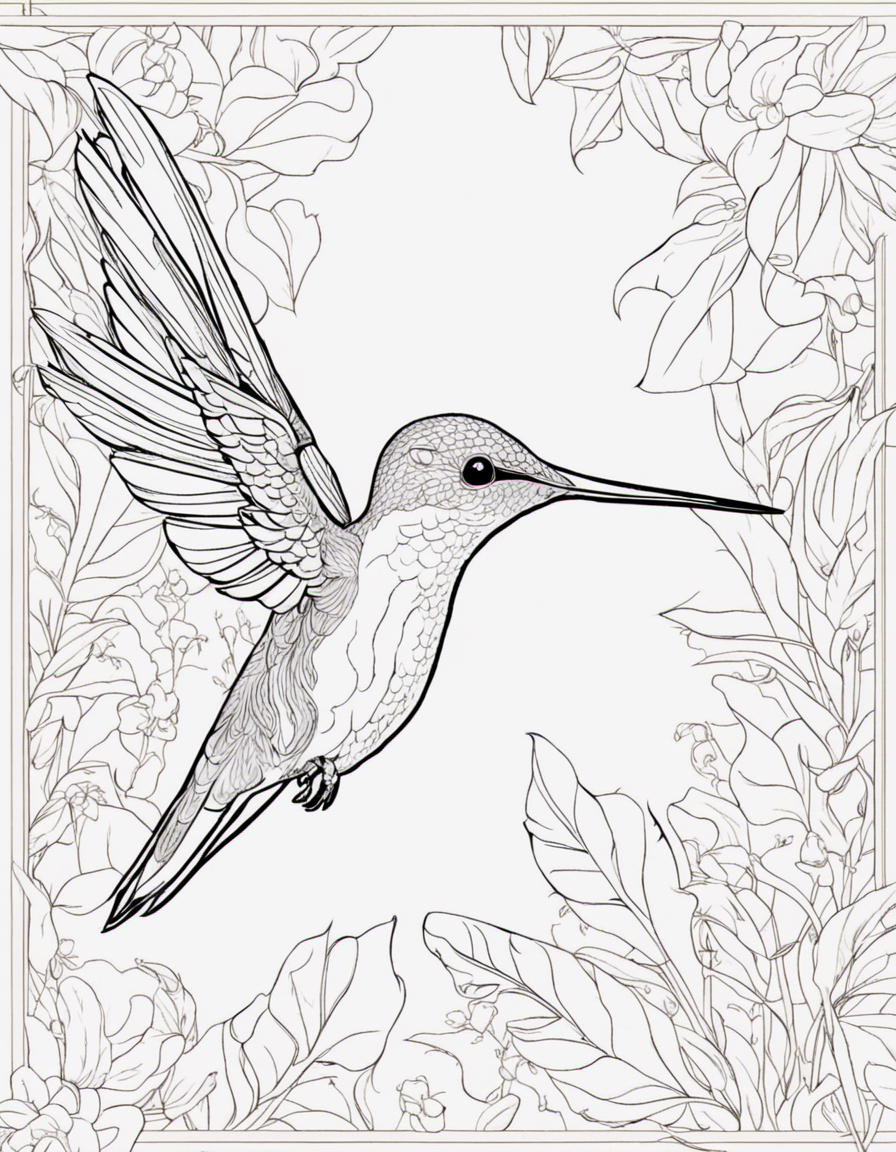 hummingbird coloring page