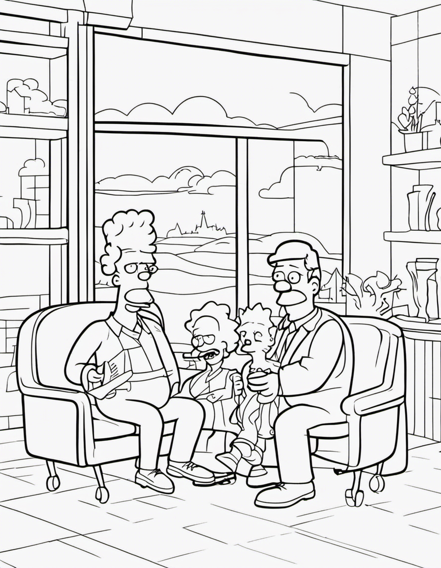 simpsons for children coloring page