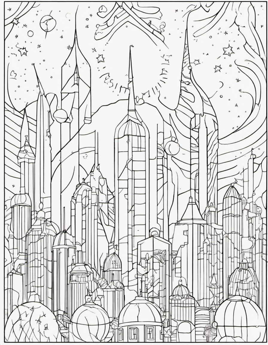 christmas lights coloring page