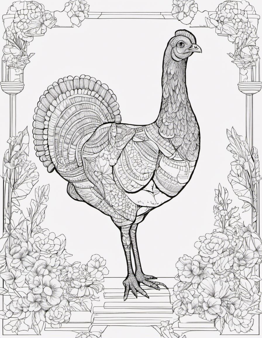 turkey for adults coloring page