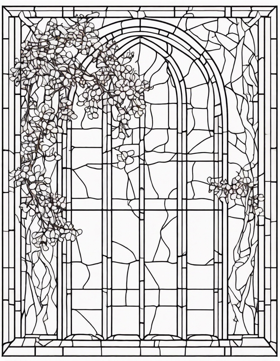 stained glass coloring pages