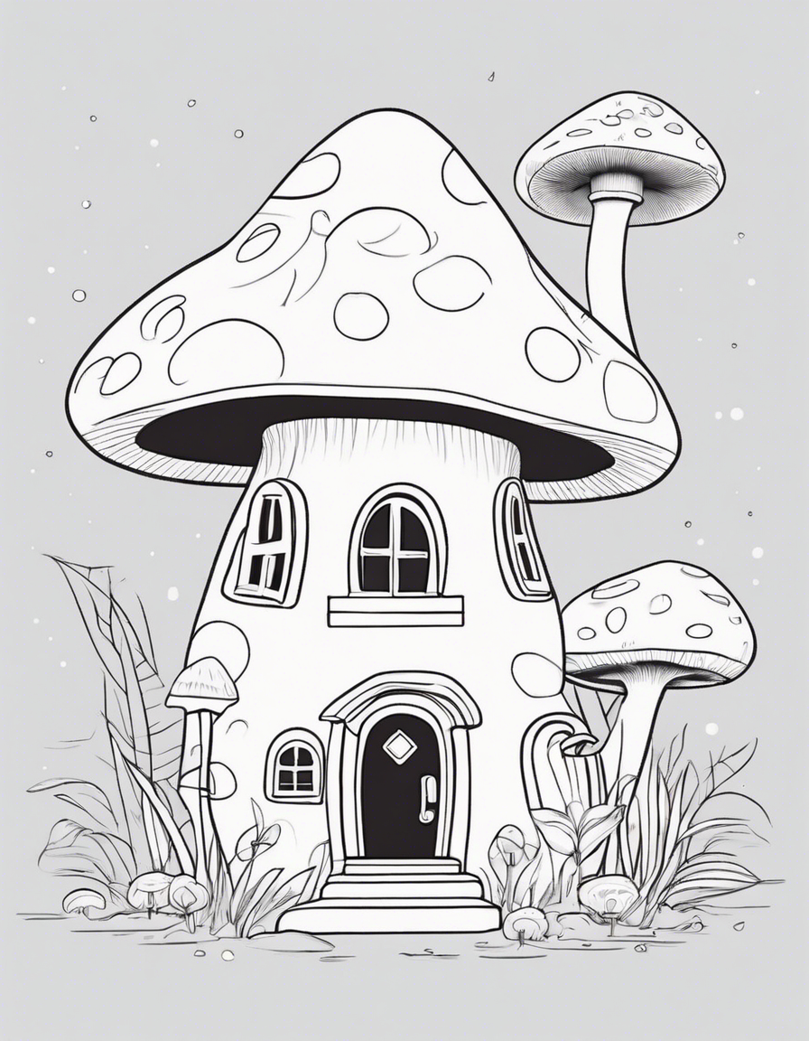 mushroom coloring pages