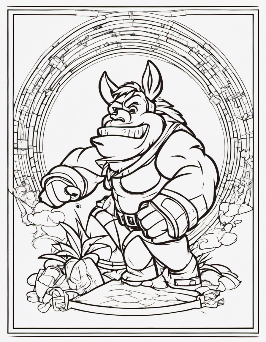 cartoon donkey kong coloring page