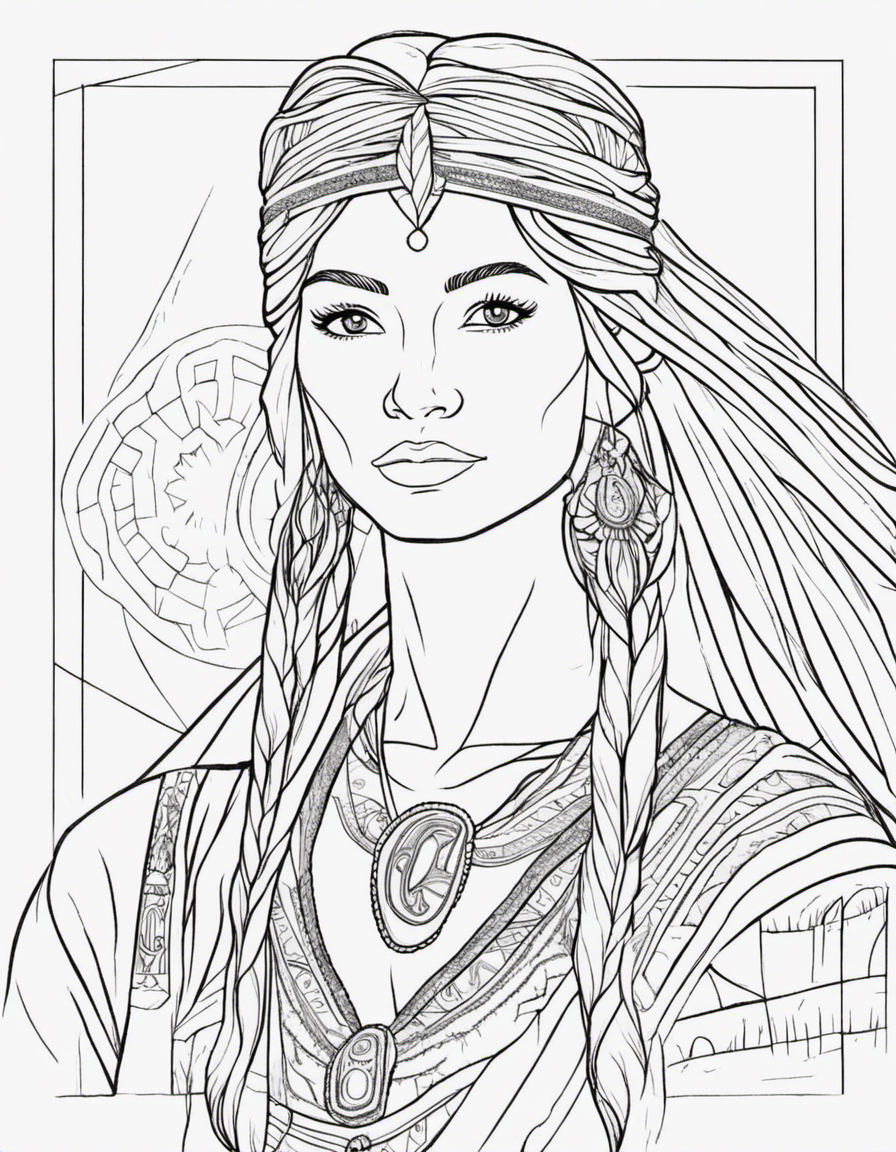 pocahontas for adults coloring page