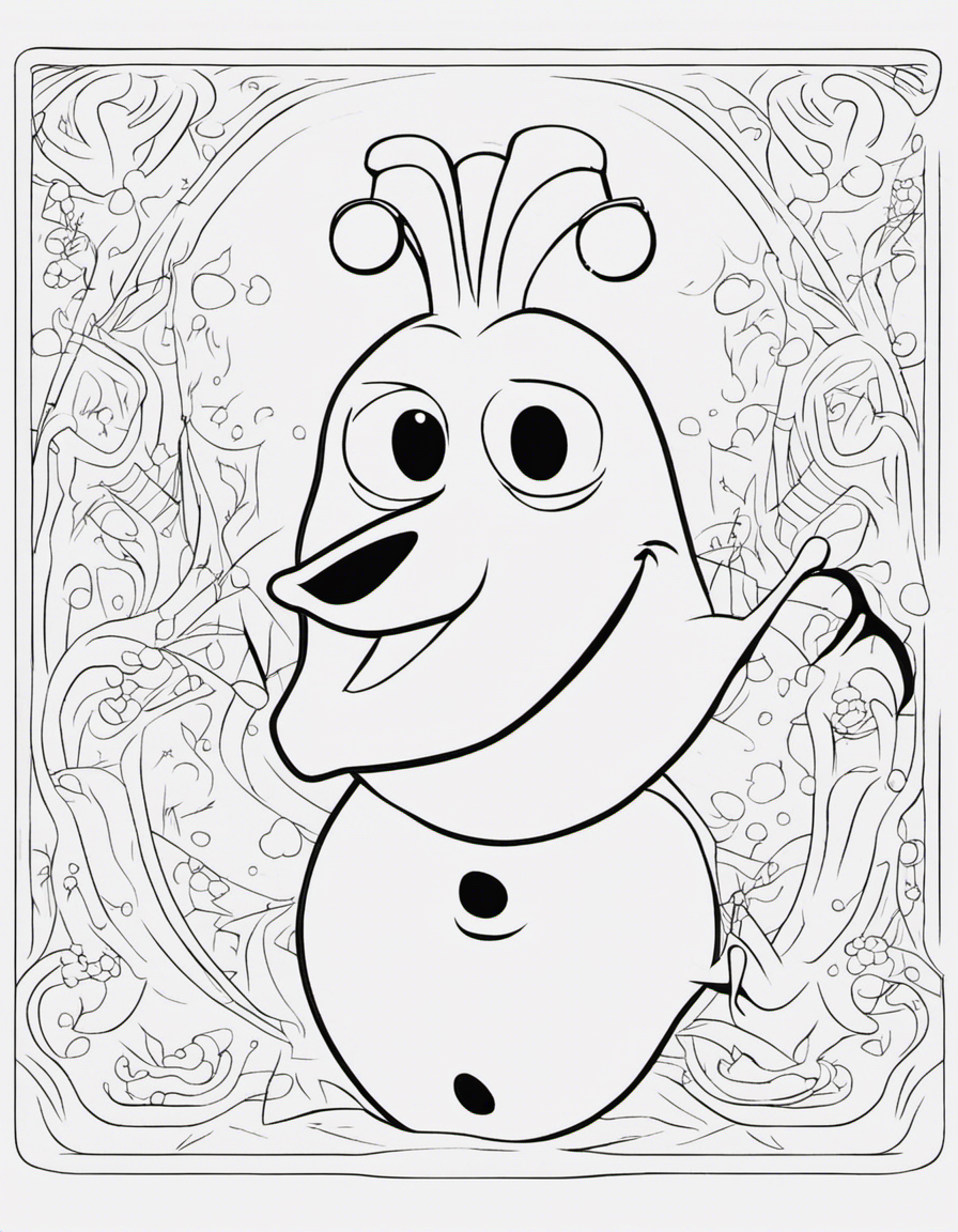 olaf for children coloring page