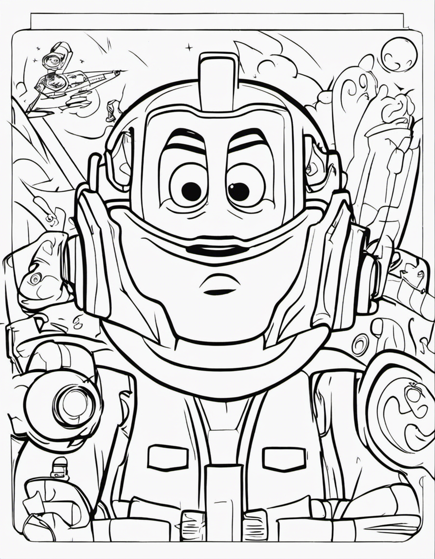 cartoon toy story coloring page coloring page