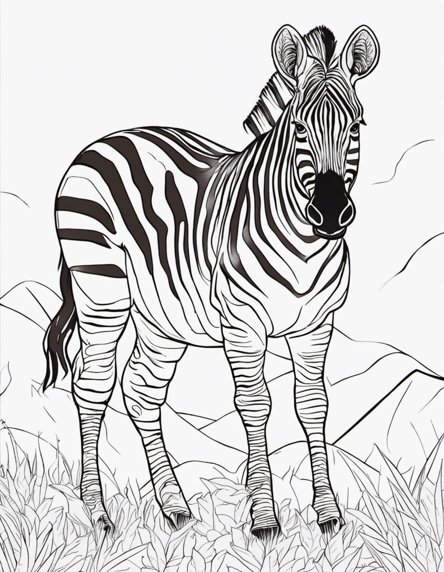 zebra coloring pages