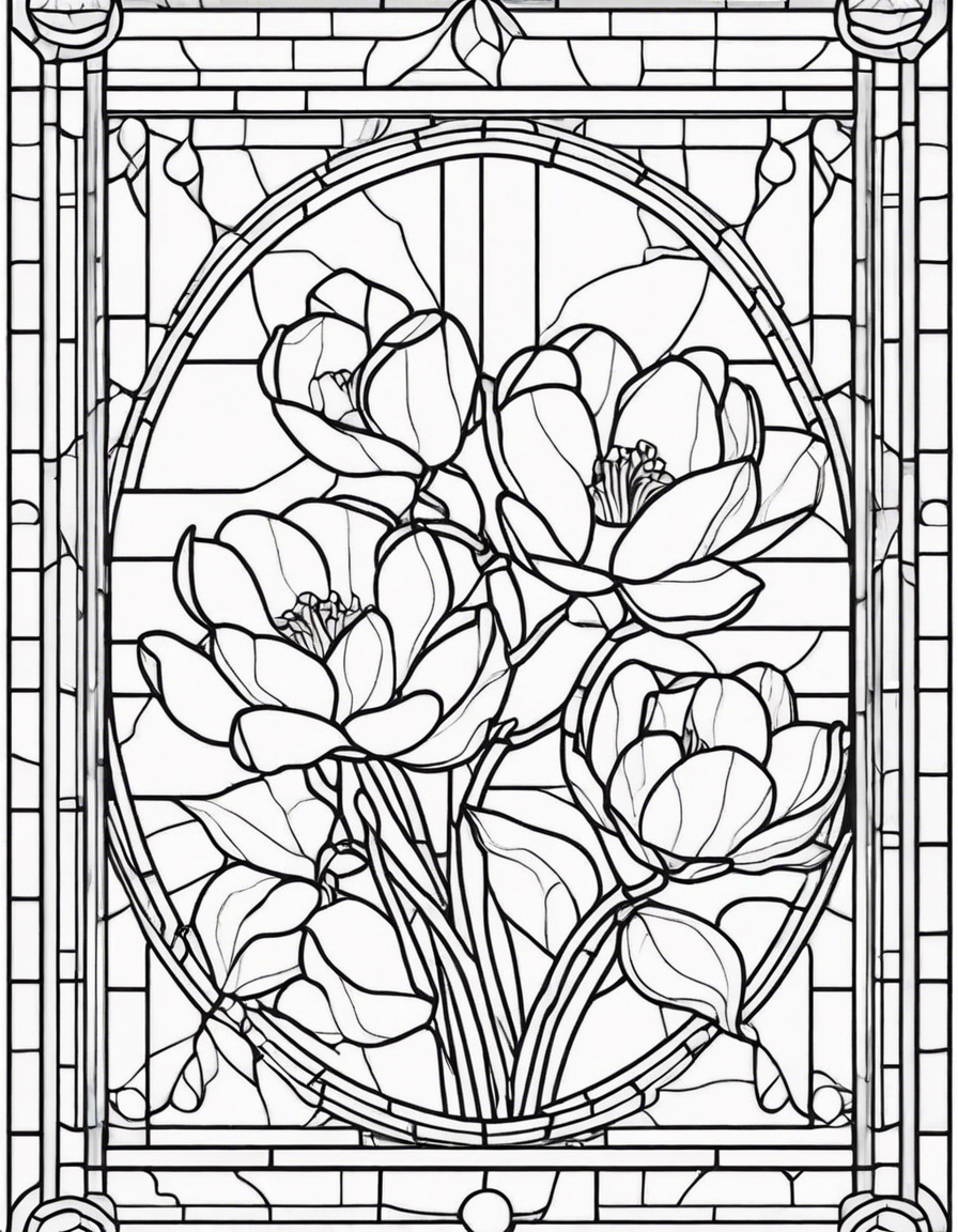 stained glass coloring pages