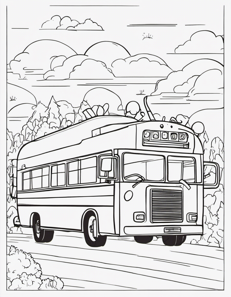 cartoon school bus