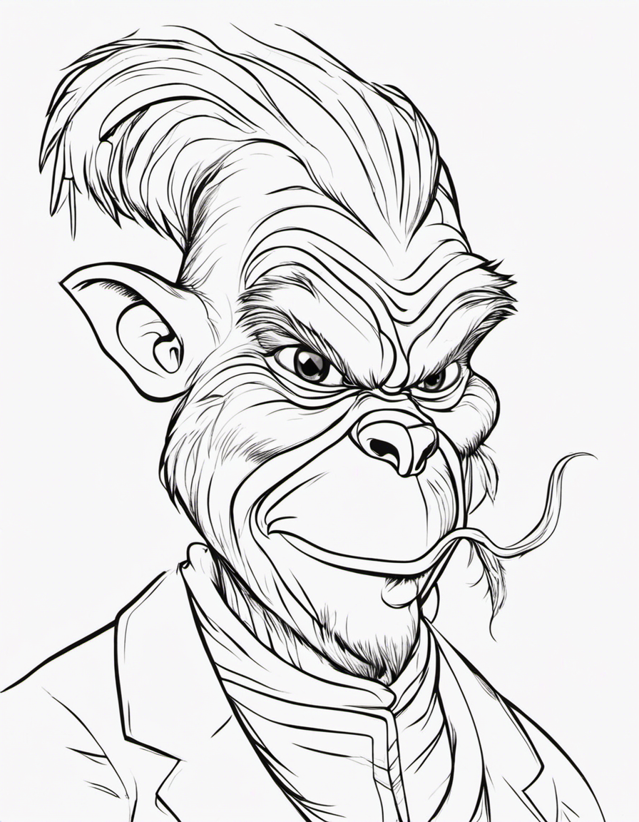 realistic grinch coloring page