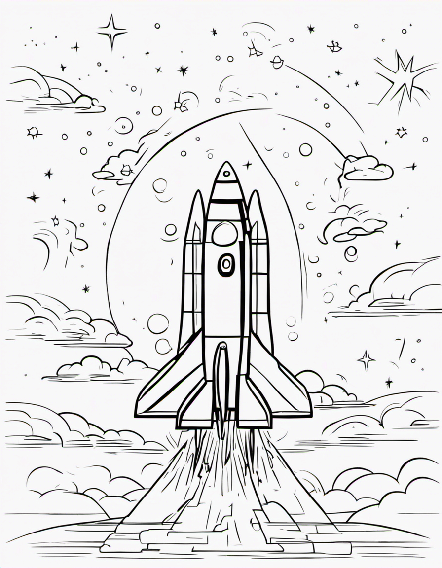 rocket coloring pages