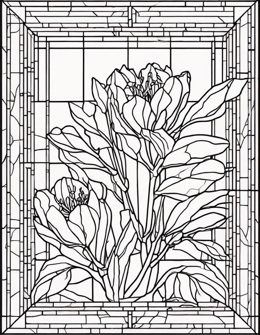 stained glass coloring pages
