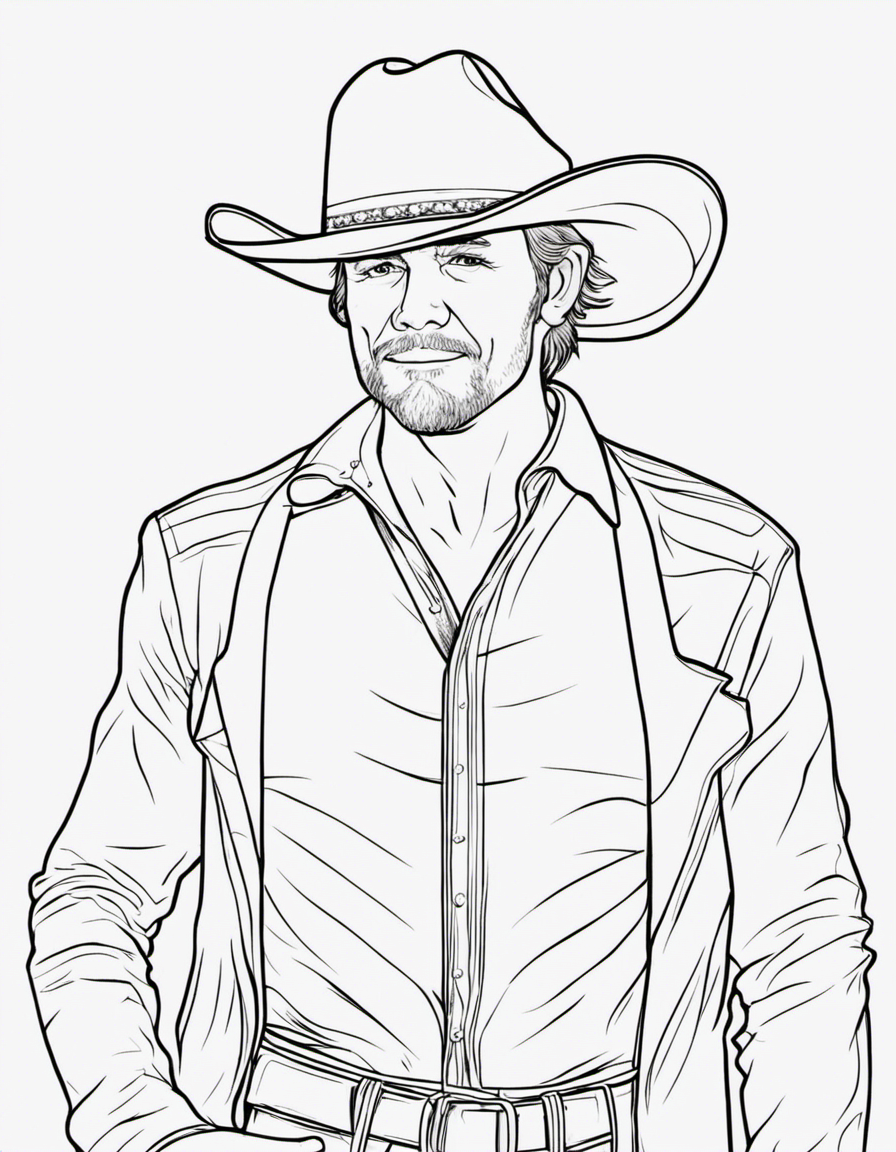 cowboy coloring page