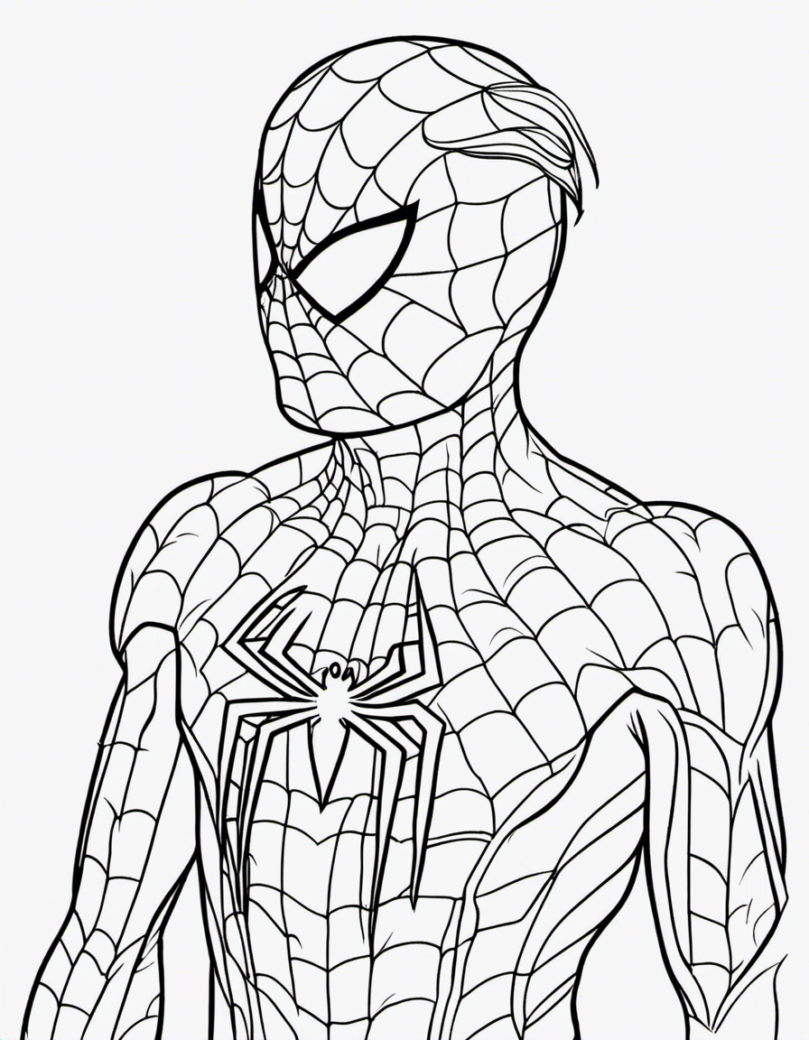 spider man for children coloring page