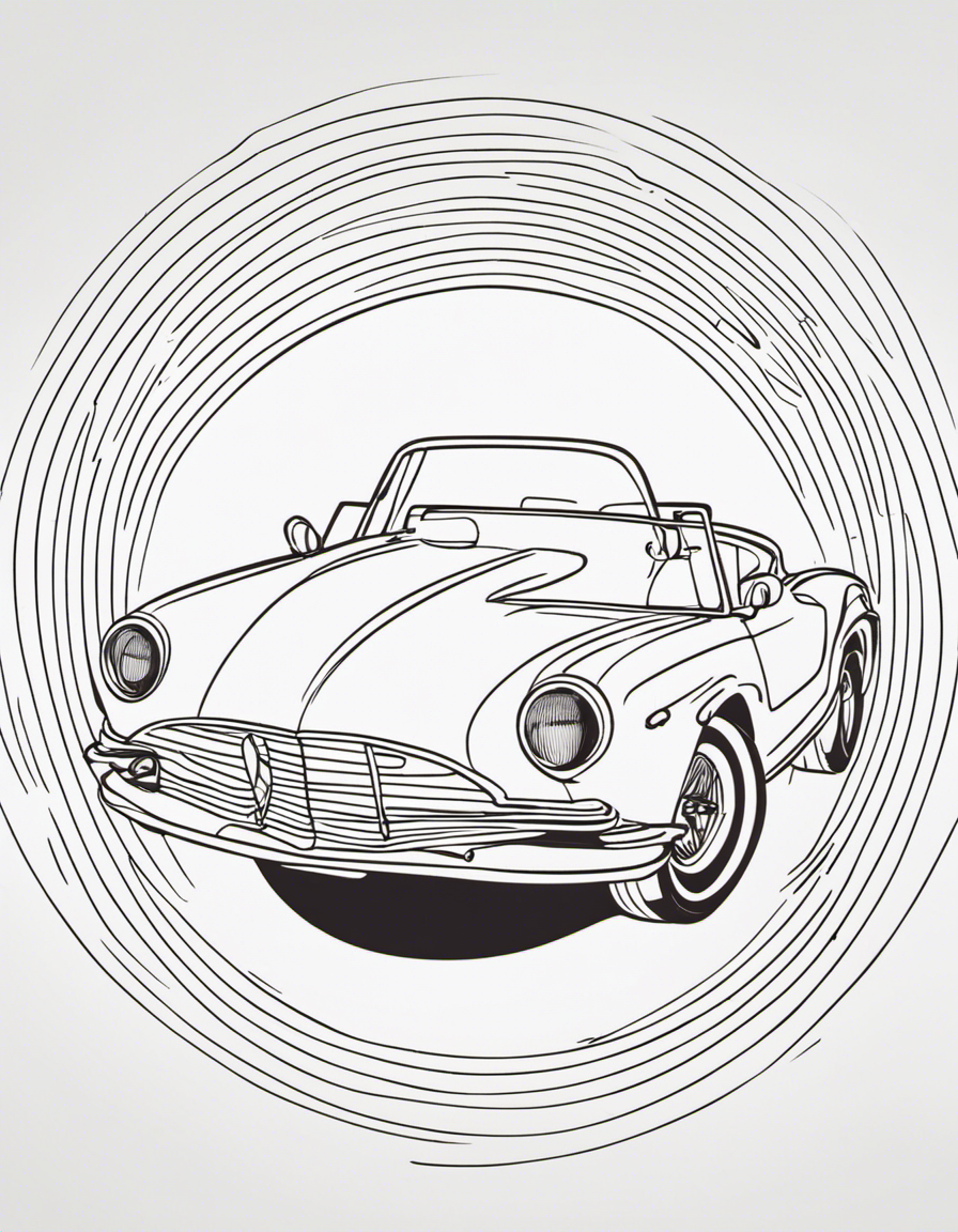 car for children coloring page