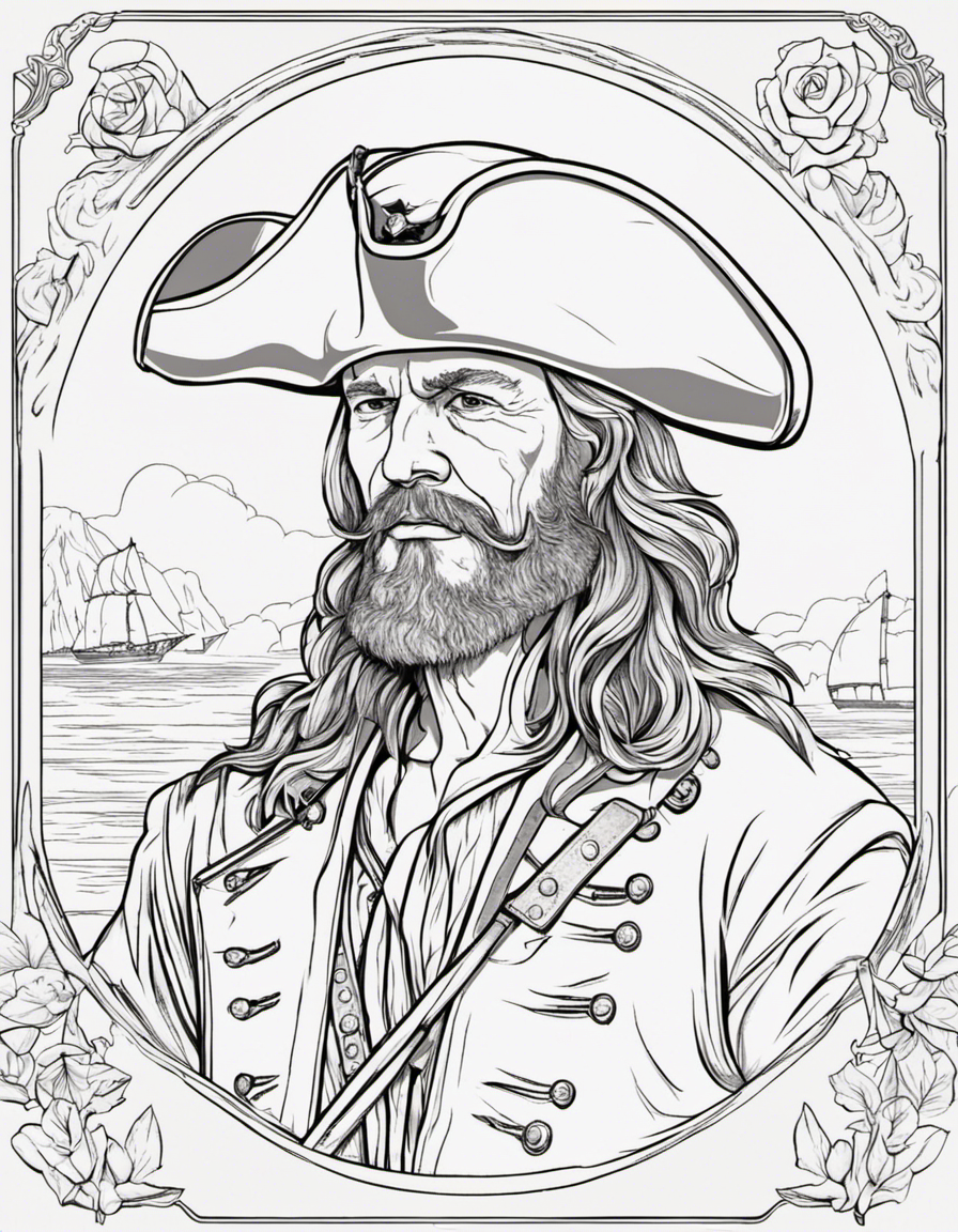 realistic pirate coloring page