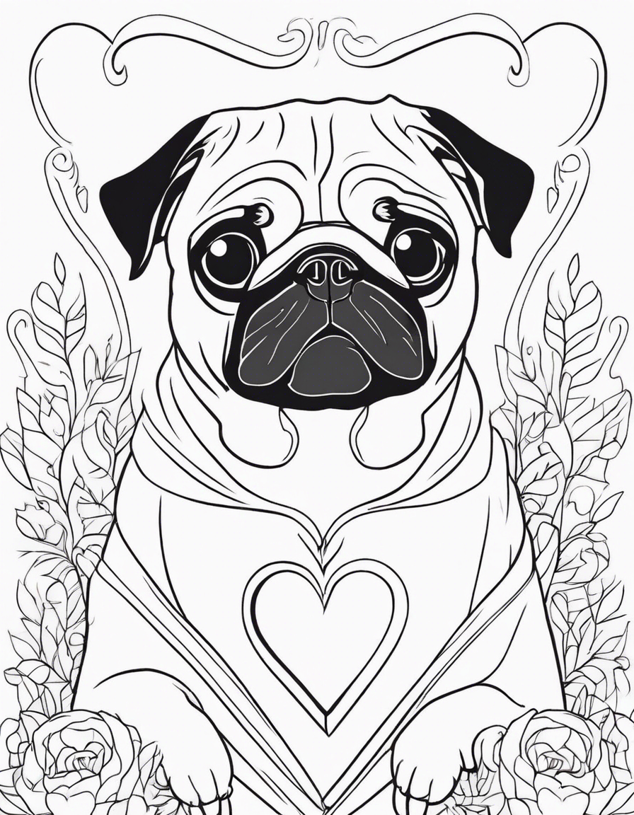 pug coloring pages