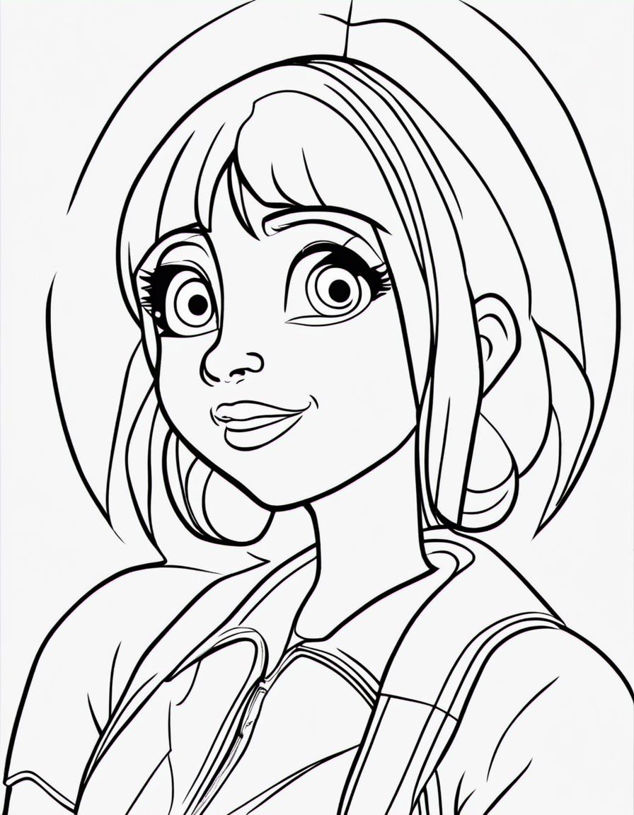 cartoon dora the explorer coloring page