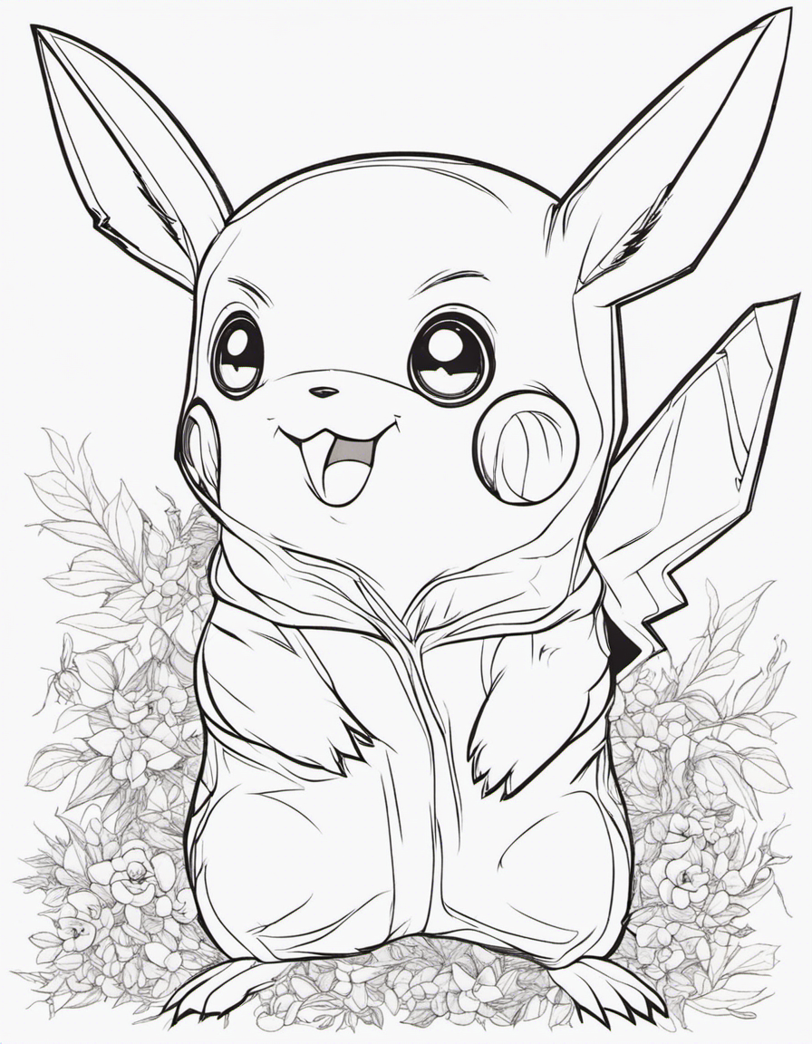 pikachu for adults coloring page