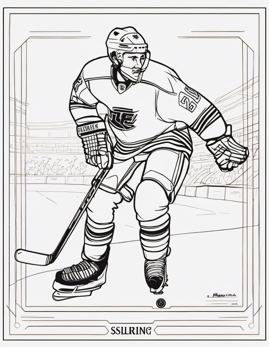 hockey for adults coloring page