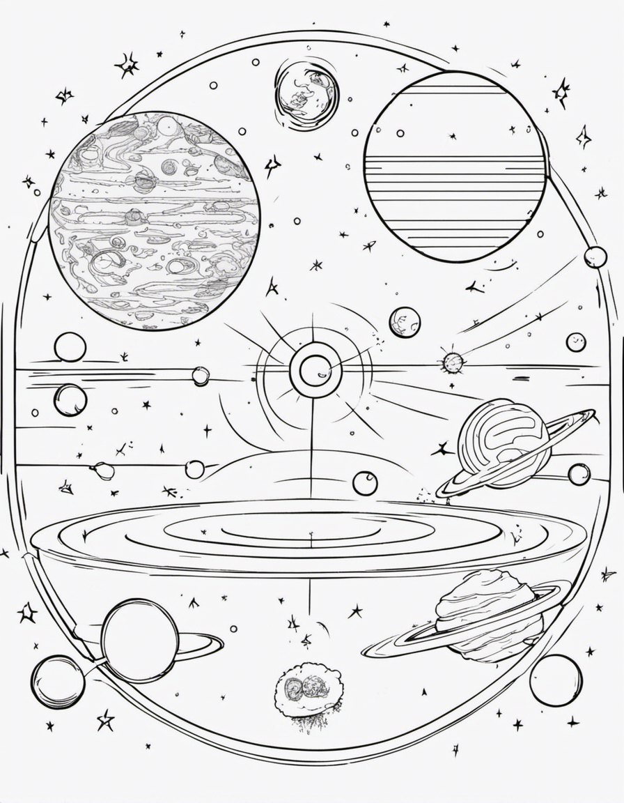 solar system coloring page