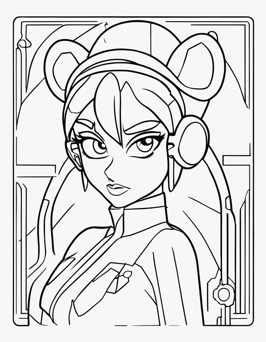 cartoon powerpuff girls coloring page