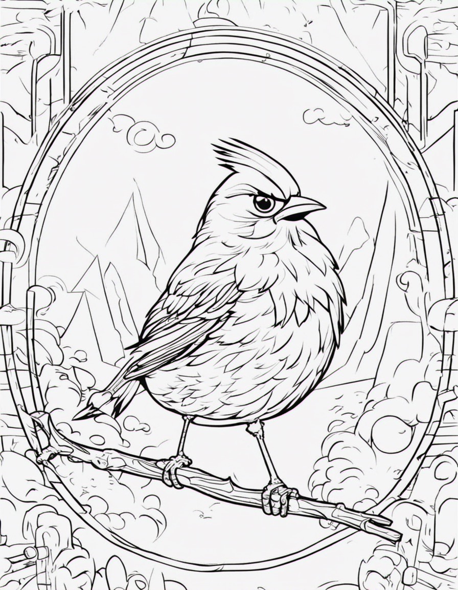 angry birds for adults coloring page