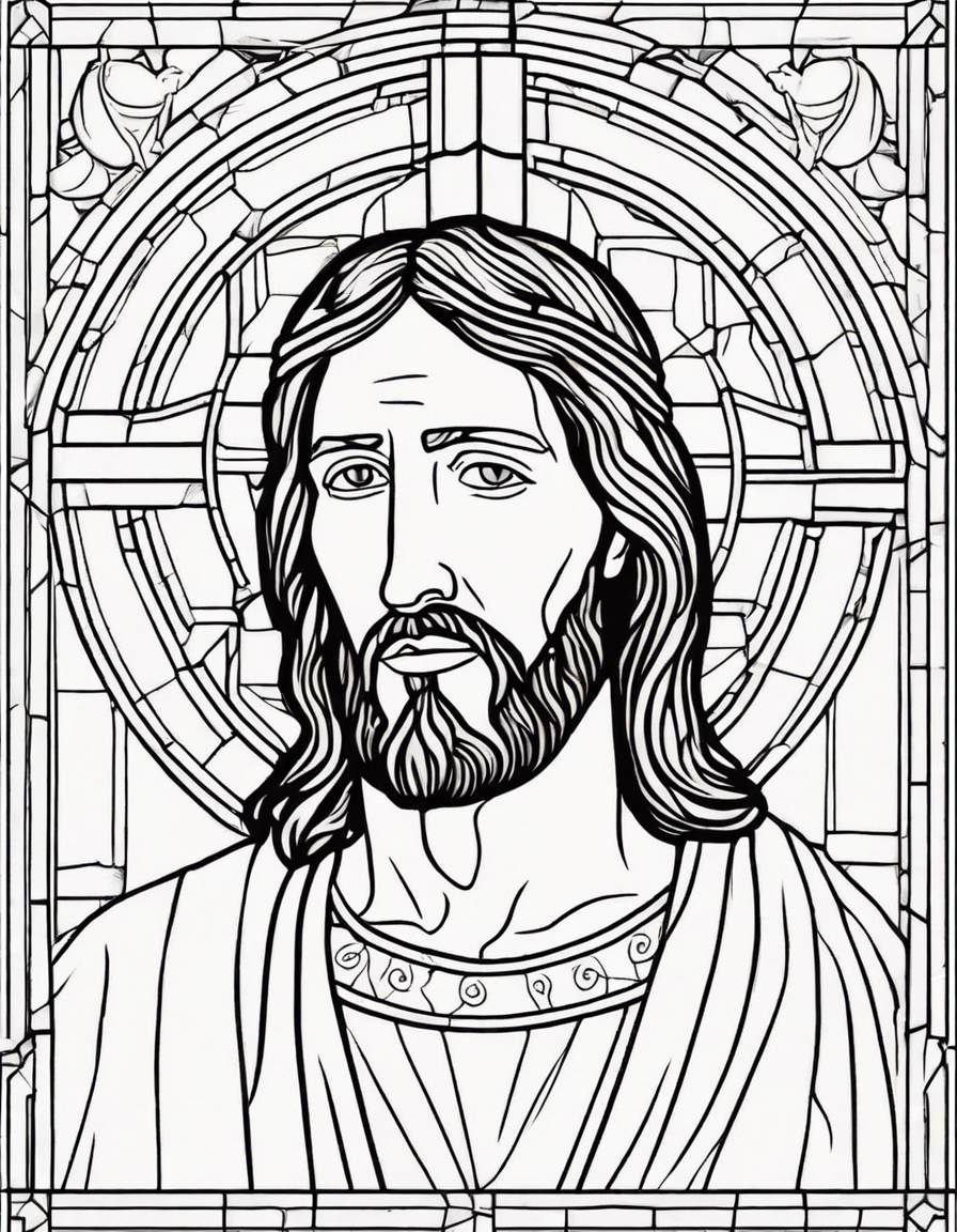 stained glass coloring pages