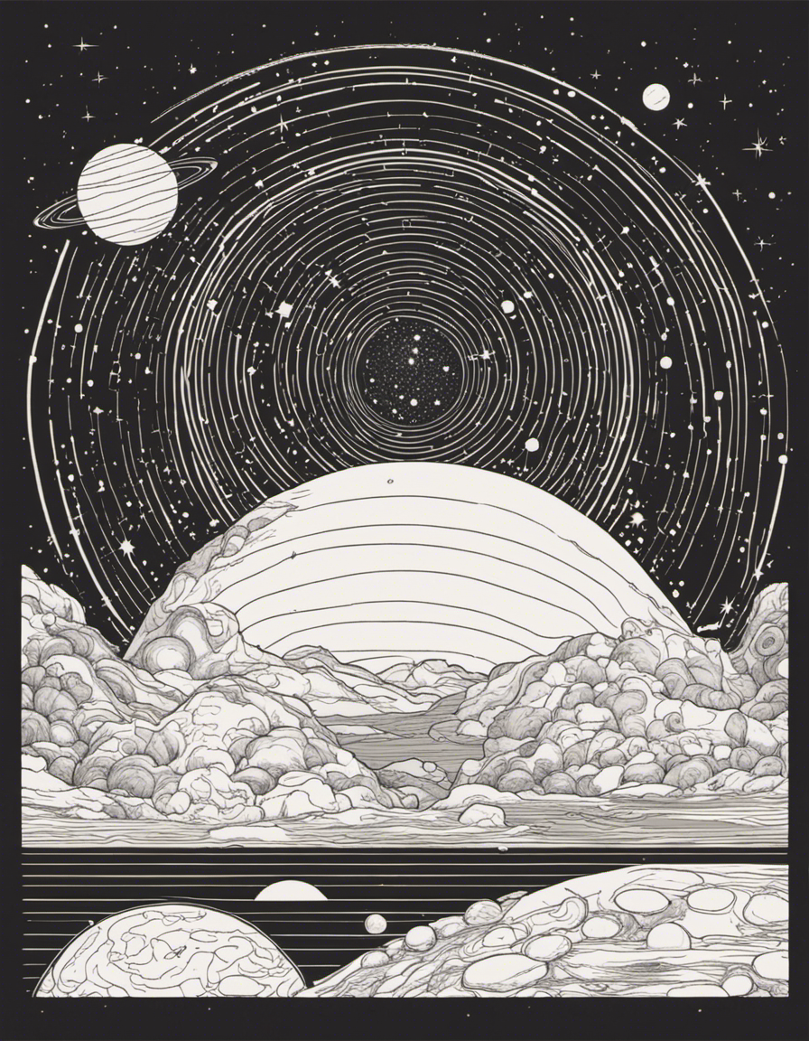 solar system for adults coloring page