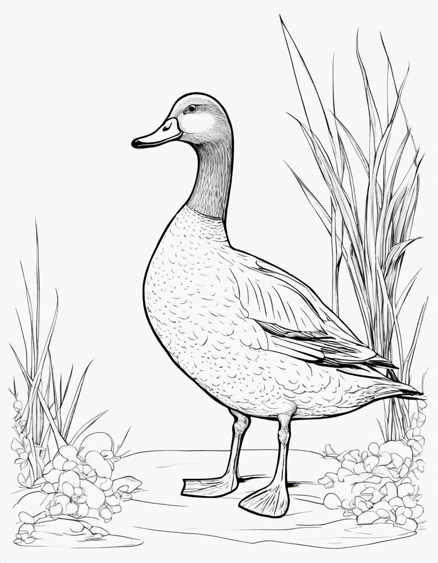 duck coloring page