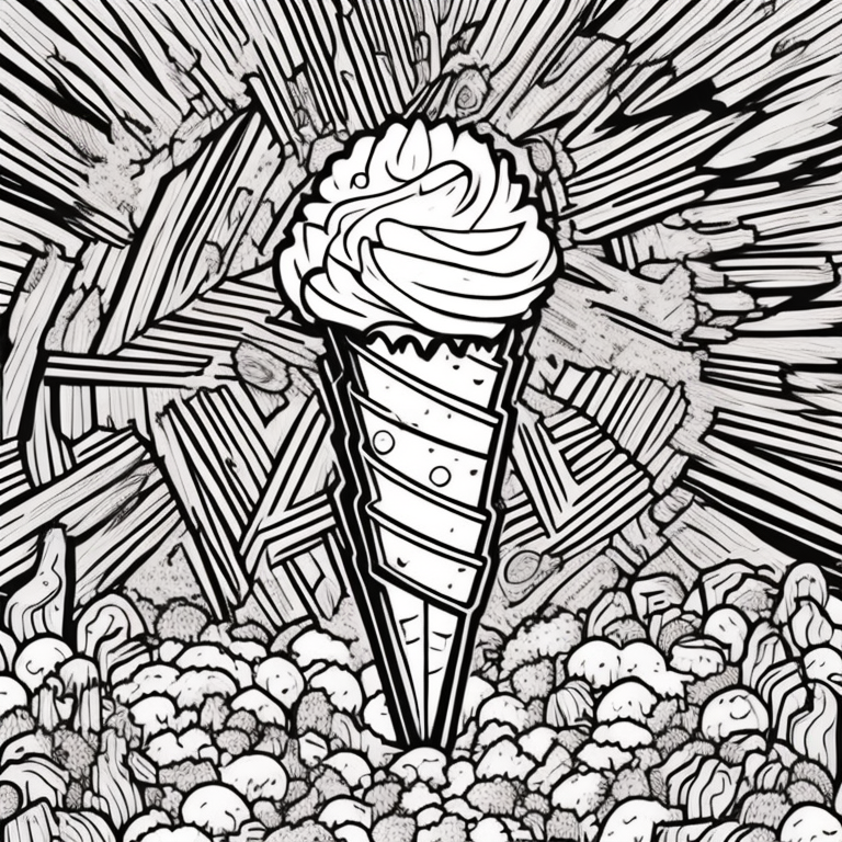 ice-cream coloring page