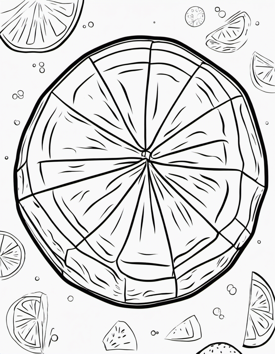watermelon for children coloring page