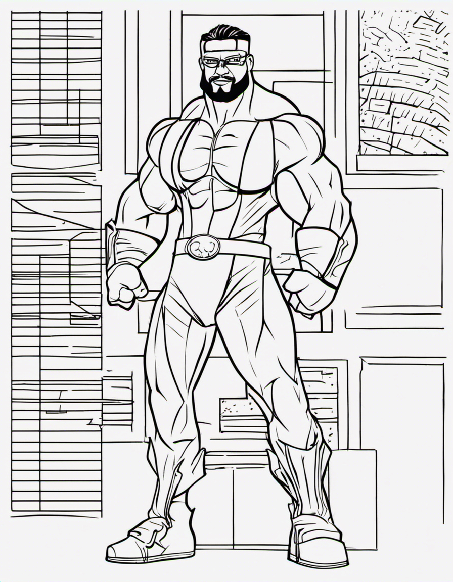 wwe for adults coloring page