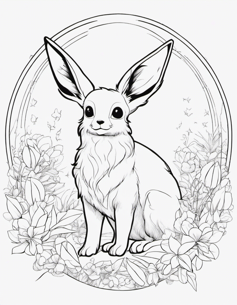 eevee for adults coloring page