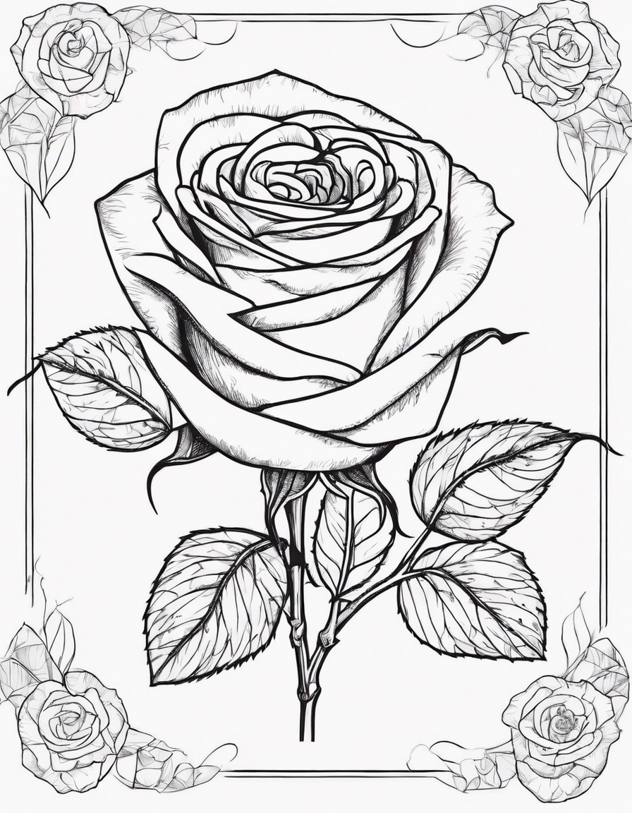 rose coloring pages