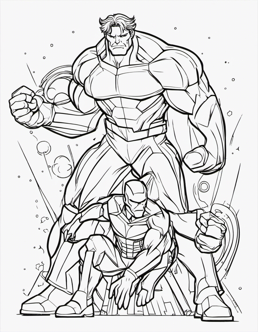 cartoon marvel avengers coloring page