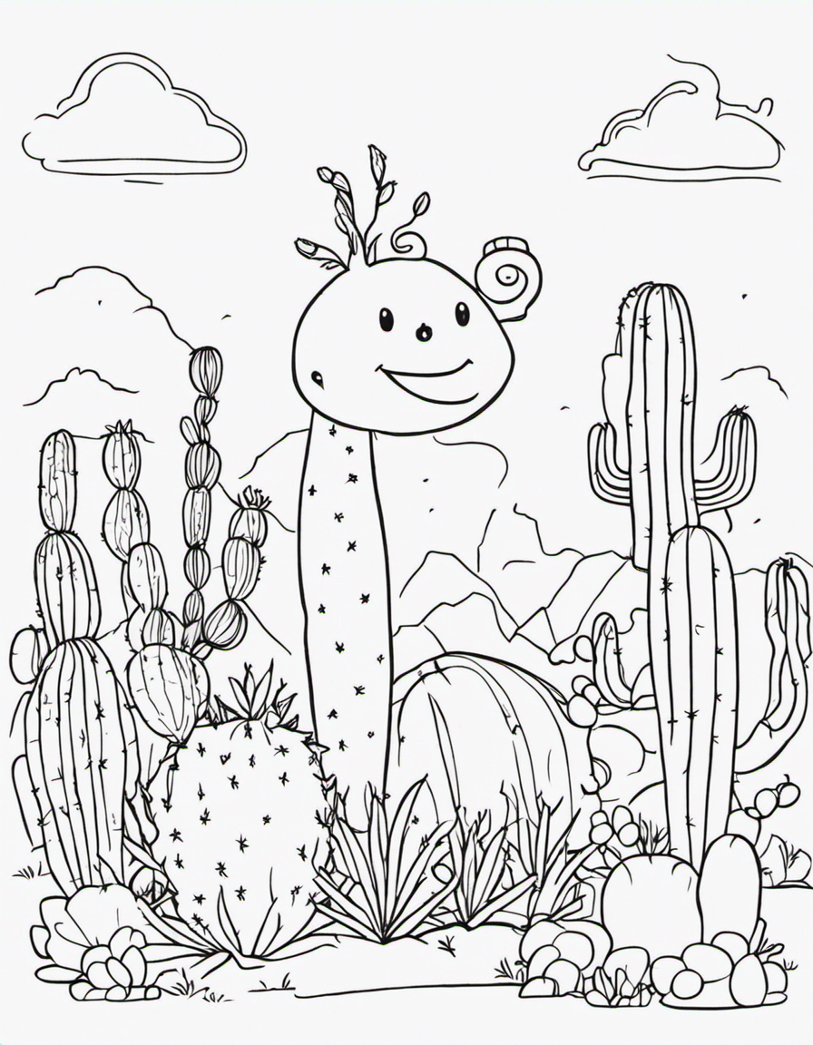 cactus  coloring page