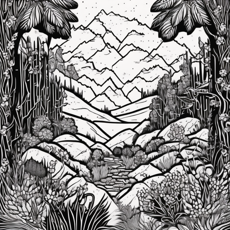 floresta coloring page