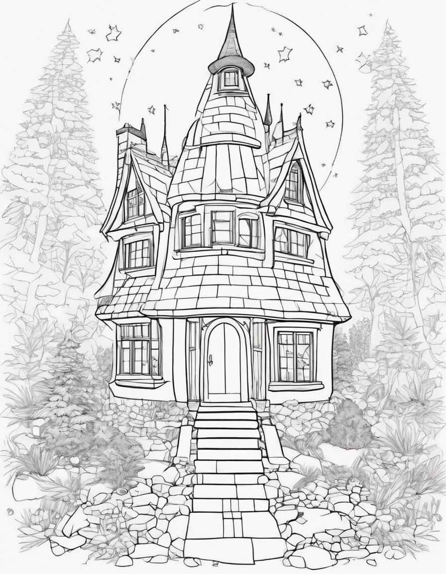 house coloring pages