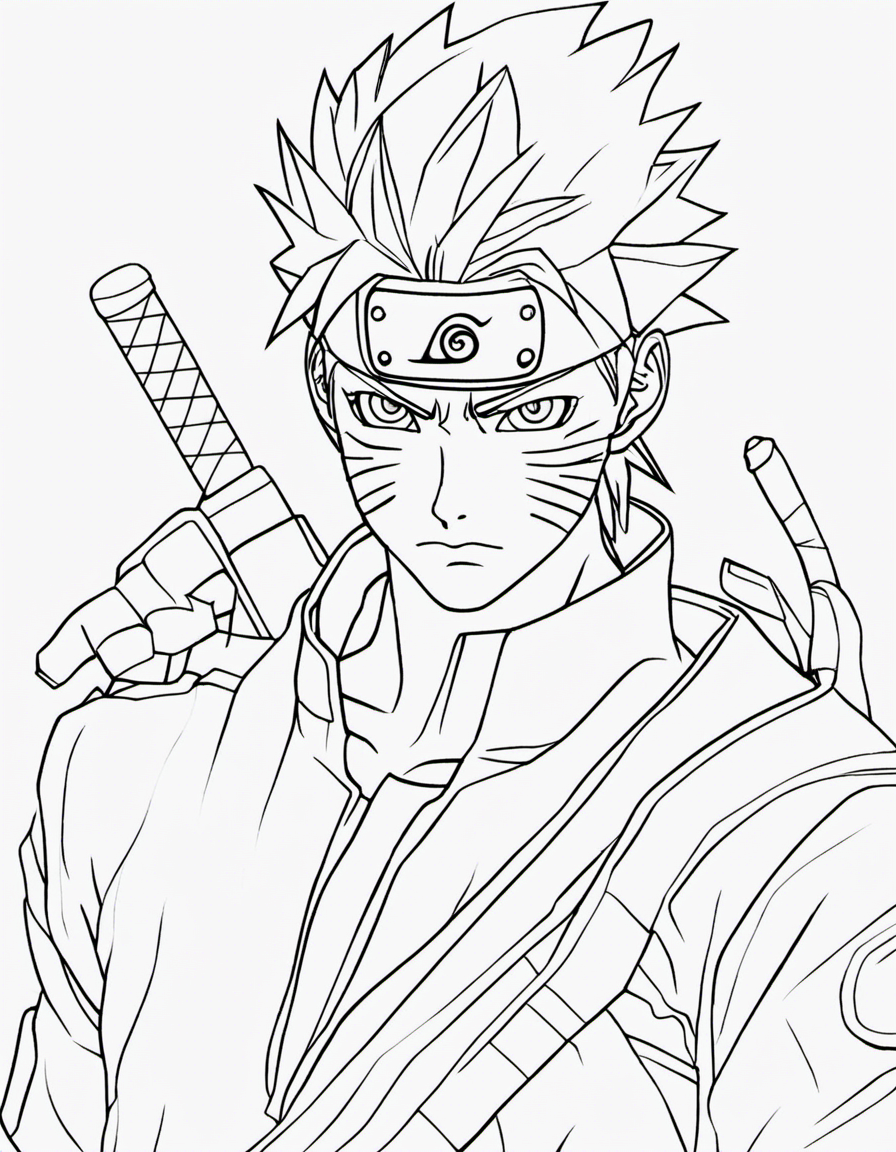 realistic naruto coloring page