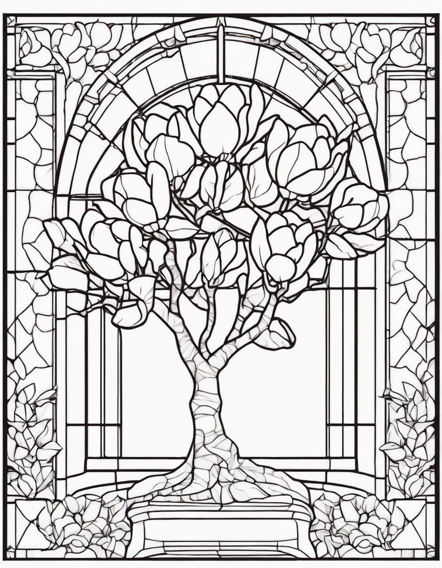 stained glass coloring pages