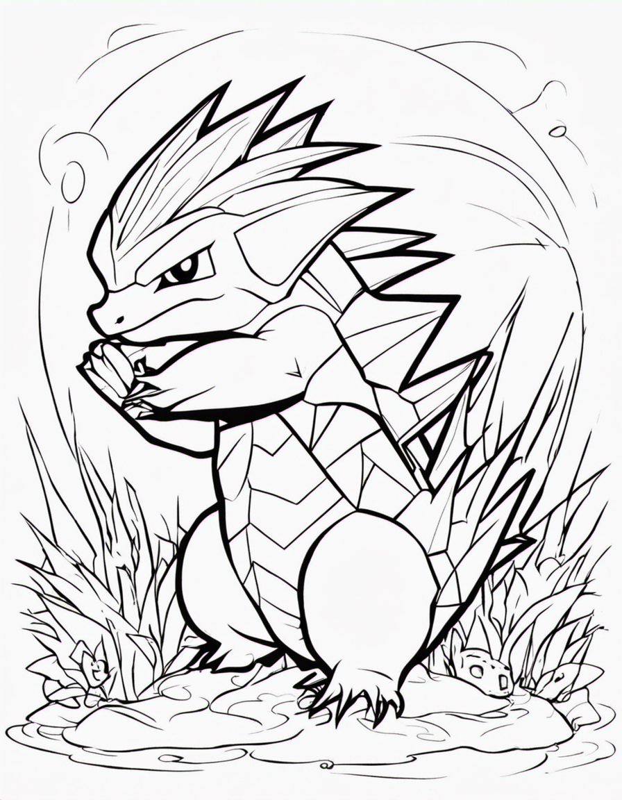 sandslash from pokemon kissing pikachu from pokemon coloring page