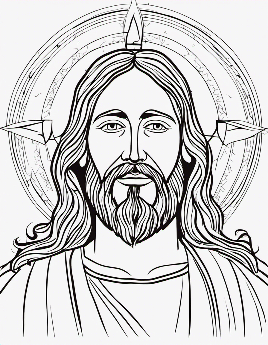 jesus for children coloring page