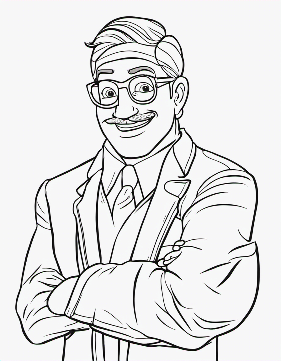 cartoon blippi coloring page