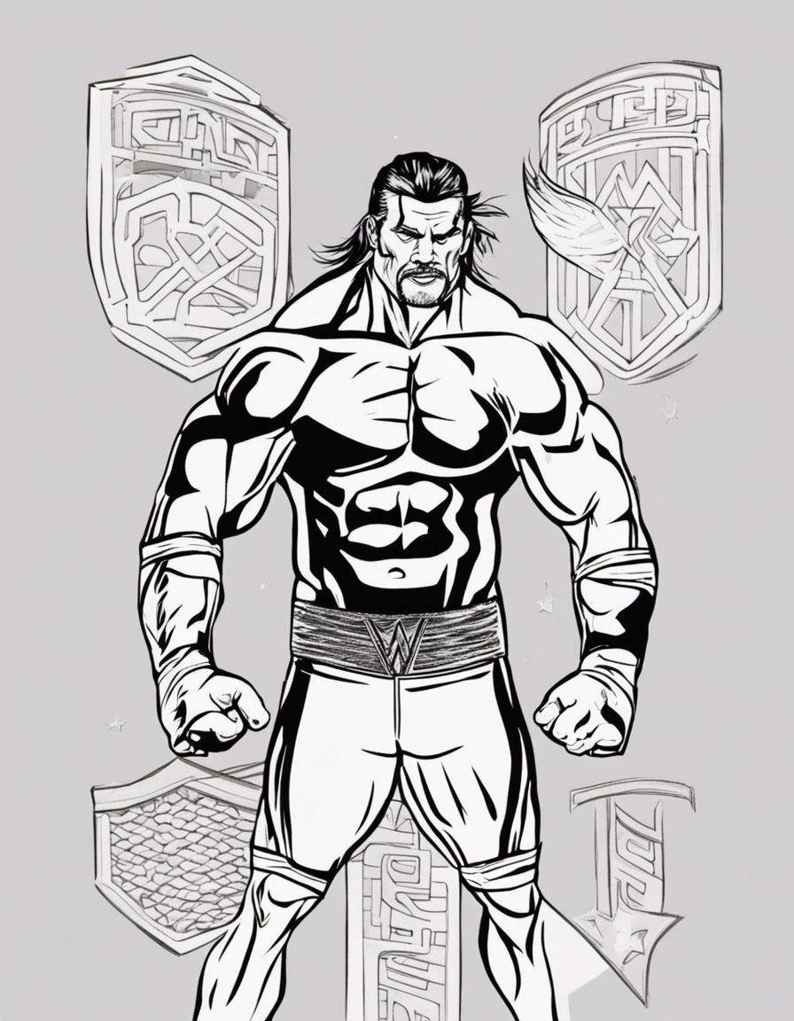 realistic wwe coloring page