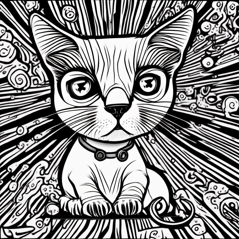 cute siamese cat coloring page