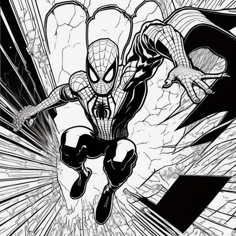 spiderman coloring page