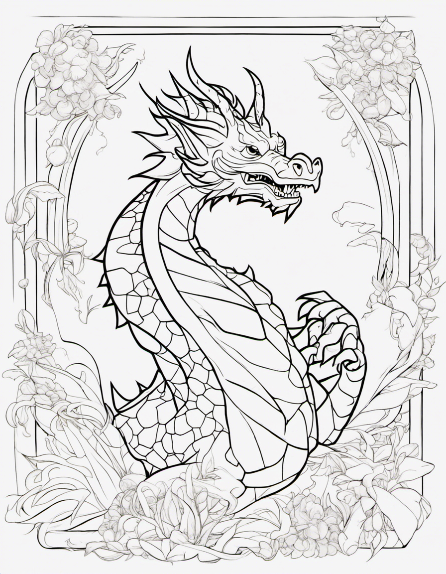 cartoon dragon coloring page