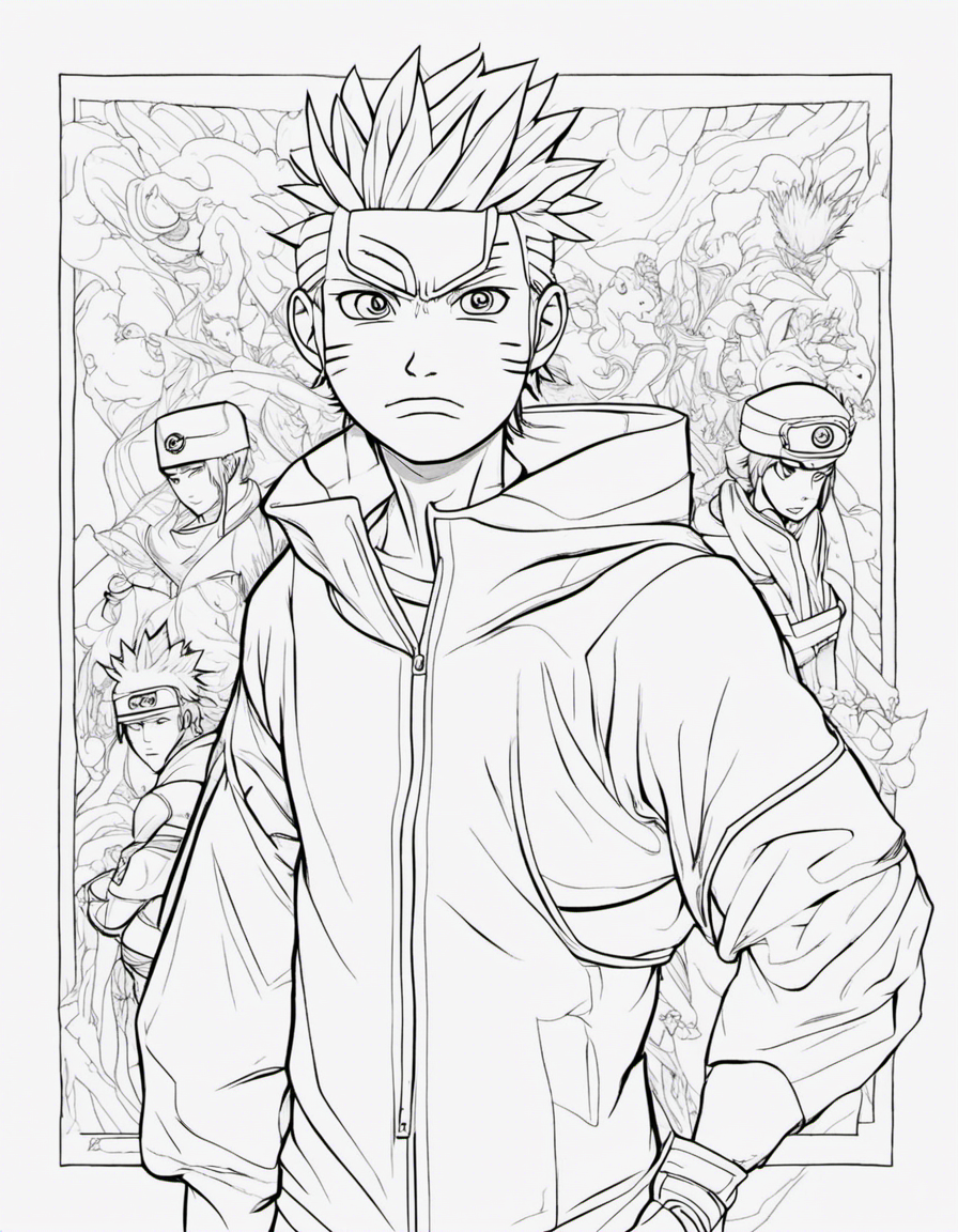 naruto coloring page